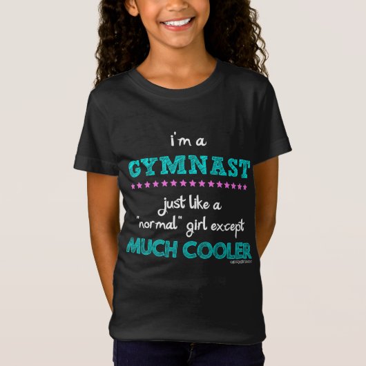 T-Shirt Golly filles - je suis un gymnaste (Devant)