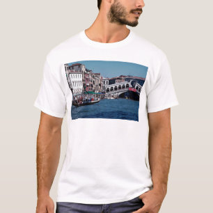 T-shirt Gondole sur le canal grand, pont de Rialto,