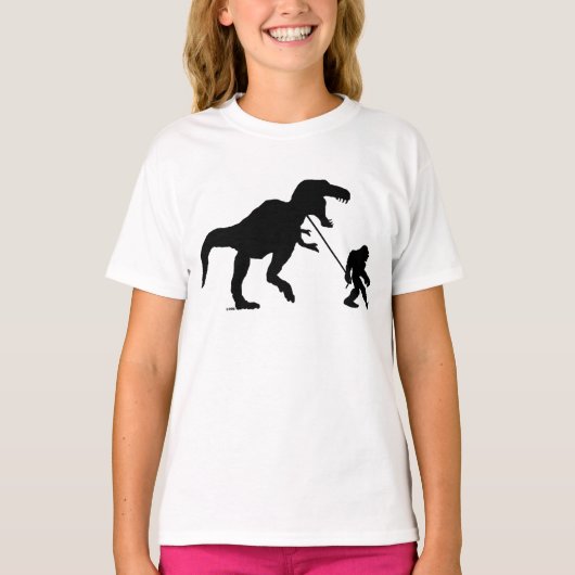 T-shirt Gone Squatchin avec T-rex (Devant)