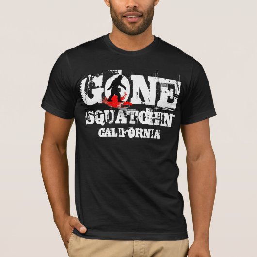 T-shirt Gone Squatchin *Black squatter* (Devant)
