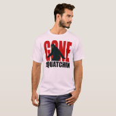 T-shirt Gone Squatchin (rouge et noir) (Devant entier)
