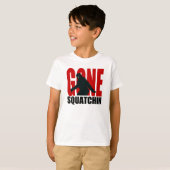 T-shirt Gone Squatchin (rouge et noir) (Devant entier)