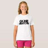 T-shirt Gone Squatchine - Noir / Blanc Silhouette (Devant entier)