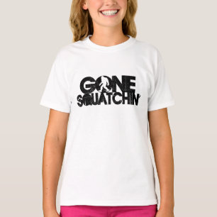 T-shirt Gone Squatchine - Noir / Blanc Silhouette