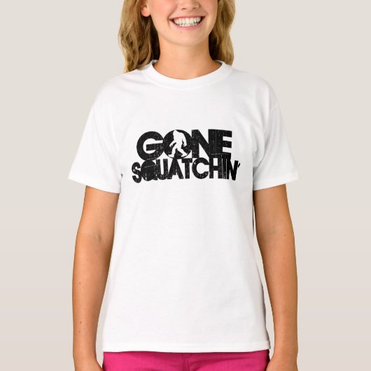 T-shirt Gone Squatchine - Noir / Blanc Silhouette (Devant)