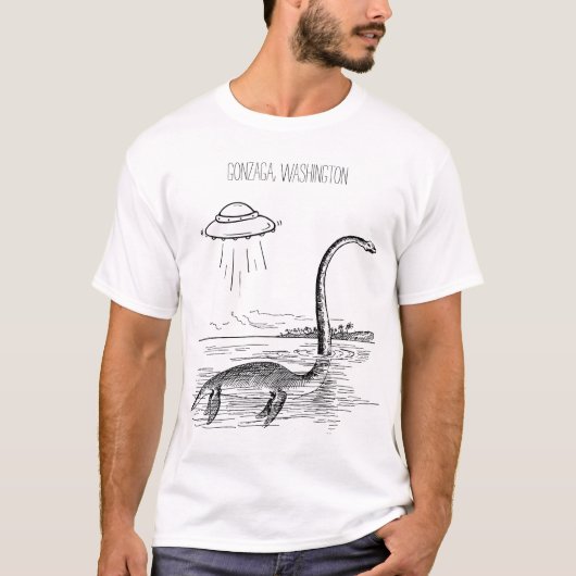 T-shirt Gonzaga, Washington T Loch Ness Enduction (Devant)