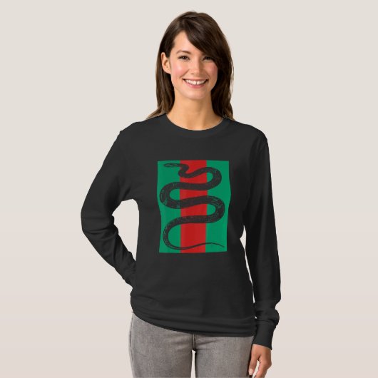 T-shirt Goochie Serpent Reptile Python Serpent de bétail H (Devant entier)