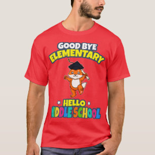 T-shirt Good Bye élémentaire Bonjour diplôme du collège