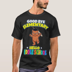 T-shirt Good Bye élémentaire Bonjour diplôme du collège