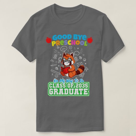 T-shirt Good Bye Préscolaire Classe De 2035 Diplômé PréK 1 (Design devant)