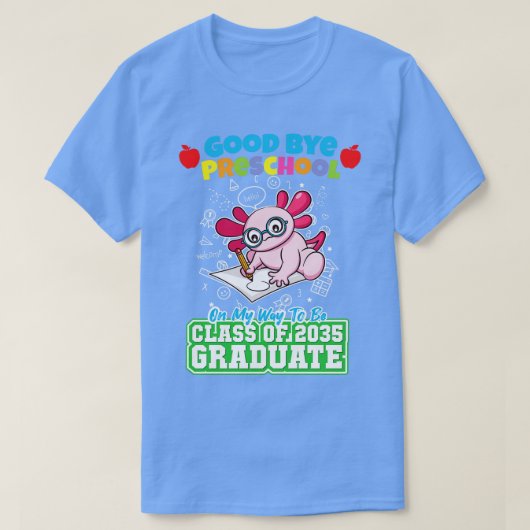 T-shirt Good Bye Préscolaire Classe De 2035 Diplômé PréK 1 (Design devant)