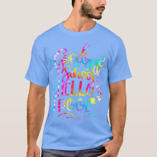 T-shirt Good Bye School Hello Pool Tie Dye Dernier Jour De
