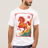 T-shirt Good Fortune Chinese Fire Horse (Devant)