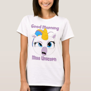 T-shirt Good Morning Miss Unicorn   drôle de Unicorn fati