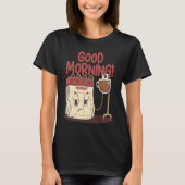 T-shirt Good Morning Pun Monday Lazy People Caffeine Coffe (Devant)