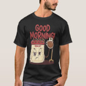 T-shirt Good Morning Pun Monday Lazy People Caffeine Coffe (Devant)