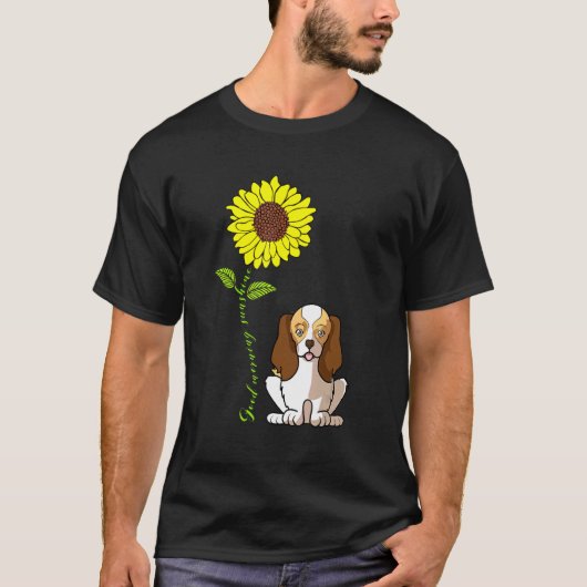 T-shirt Good Morning Sunshine Cavalier King Charles Spanie (Devant)