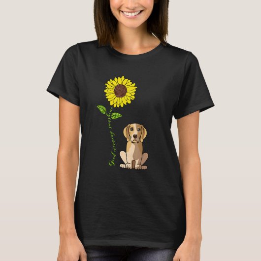 T-shirt Good Morning Sunshine Love My Beagle Chien Maman (Devant)