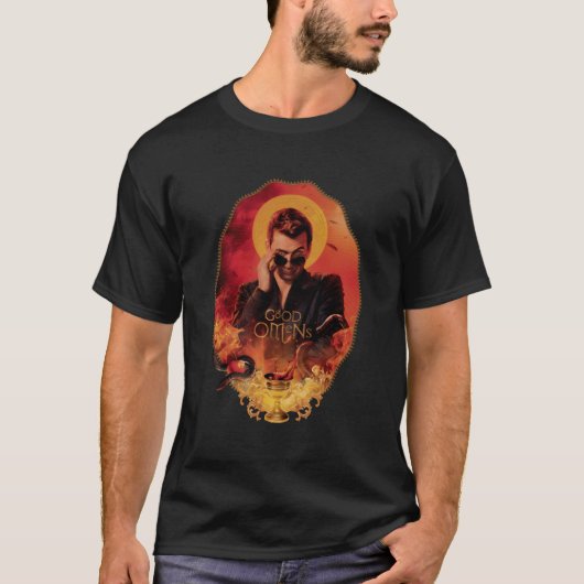 T-shirt Good Omens - Crowley Chalice (Devant)