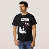 T-shirt Good Things Take Time - Chill Cat avec Wine Design (Devant entier)