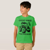 T-shirt Good Vibes et Tractor Rides Enfants (Devant entier)