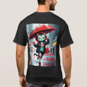 T-shirt Good Vibes seulement : Chat dans la pluie (Dos)