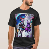 T-shirt Good Vibes seulement : Chat dans la pluie (Devant)