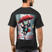 T-shirt Good Vibes seulement : Chat dans la pluie (Dos)