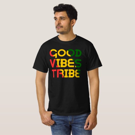 T-shirt Good Vibes Tribe Irie Rasta Reggae Good Vibes seul (Devant entier)