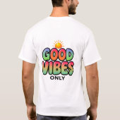 T-shirt Good Vibes uniquement Rainbow Retro Sun Tee (Dos)