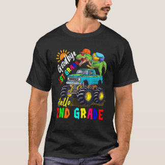 T-shirt Goodbye 1st Grade Hello 2nd Grade Rex Riding Monst