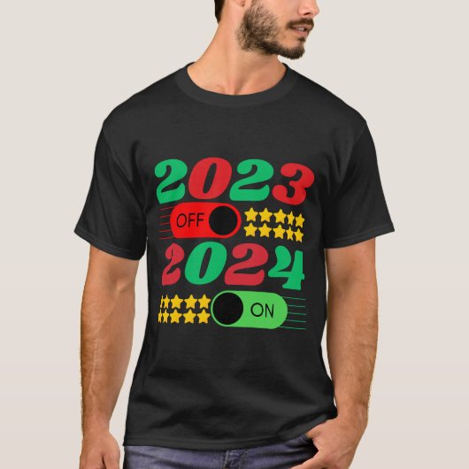 T-shirt Goodbye 2023 Hello 2024 Christmas (Devant)
