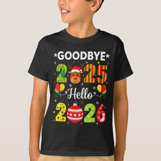 T-shirt Goodbye 2025 Hello 2026 Happy New Year Christmas P (Devant)