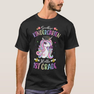 T-shirt Goodbye Kindergarten Hello 1ère année Unicorn Grad