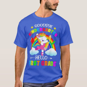 T-shirt Goodbye Kindergarten Hello 1st Grade Unicorn Girls
