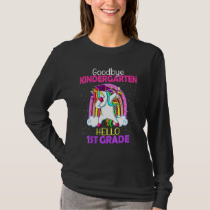 T-shirt Goodbye Kindergarten Hello 1st Grade Unicorn Kids