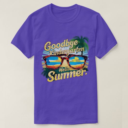 T-shirt Goodbye Kindergarten Hello Summer (Design devant)