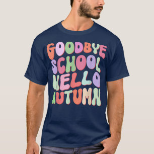 T-shirt Goodbye Summer Welcome Autumn Maple Flamingo Leaf 