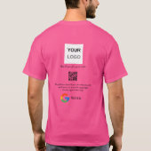 T-shirt Google examen logo de l'entreprise Analyser QR exa (Dos)