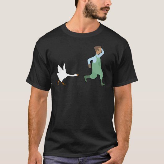 T-shirt Goose Chasing Man  (Devant)