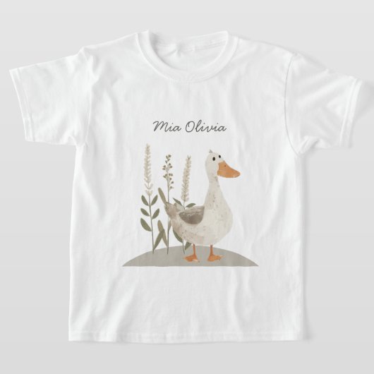 T-shirt goose goose Kids Aquarelle Cute (Poser)