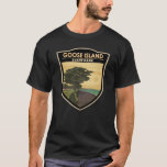 T-shirt Goose Island State Park Texas Vintage<br><div class="desc">Illustration du parc d'état de Goose Island. C'est un parc d'état dans l'état américain du Texas,  situé au nord de la ville de Rockport sur la côte du golfe du Mexique.</div>