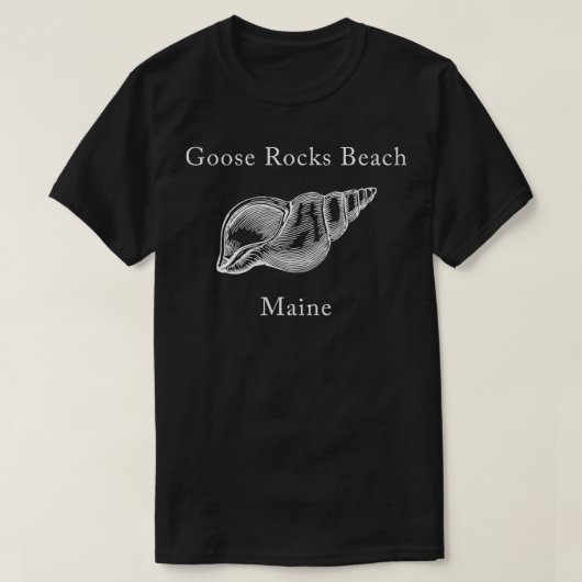 T-shirt Goose Rocks Beach Maine Shell (Design devant)