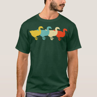 T-shirt Goose Vintage Retro Amoureux des animaux de sauvag