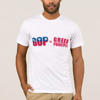 T-shirt GOP = avidité au-dessus de la chemise des hommes