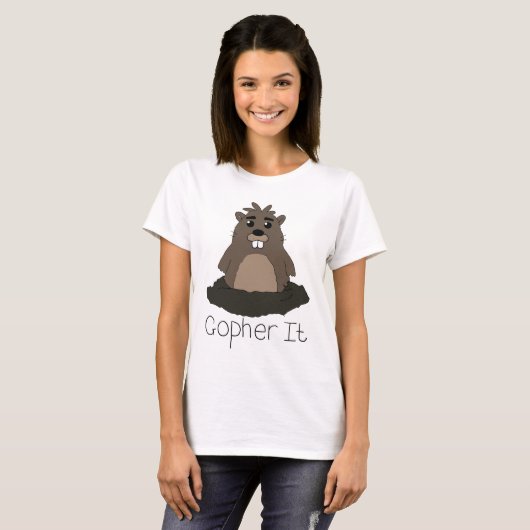 T-shirt Gopher il ! (Allez pour lui !) (Devant entier)