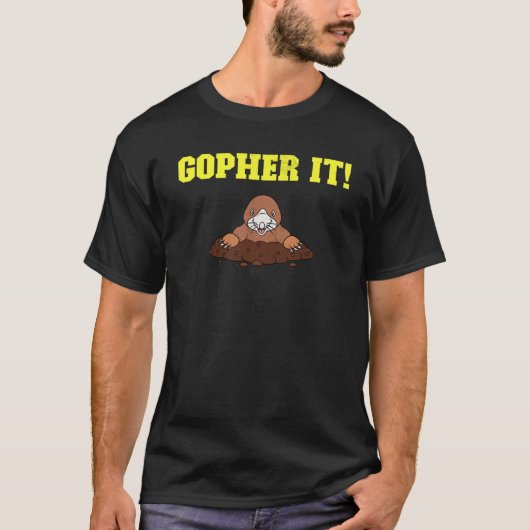 T-shirt Gopher It sports pun (Devant)