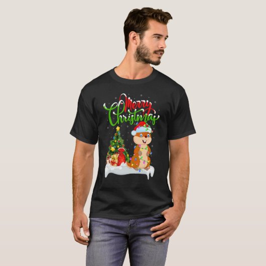 T-shirt Gopher Xmas Decorations Santa Gopher Christmas (Devant entier)