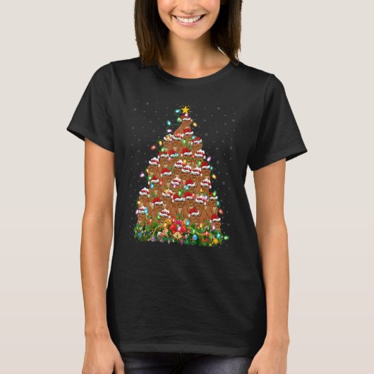 T-shirt Gopher Xmas Lights Père Noël Gopher Christmas Tree (Devant)