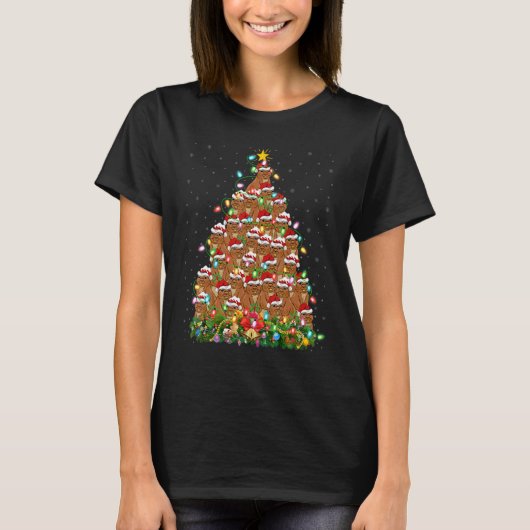 T-shirt Gopher Xmas Lights Santa Gopher Christmas Tree (Devant)